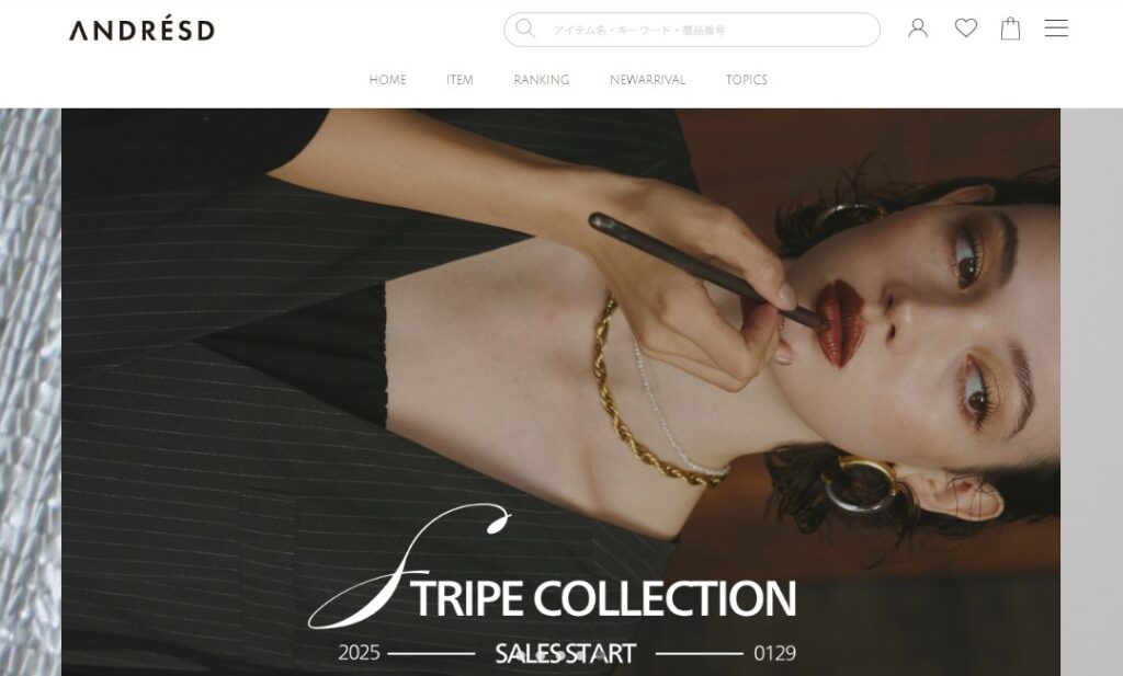 ANDRESD公式通販サイト トップページ