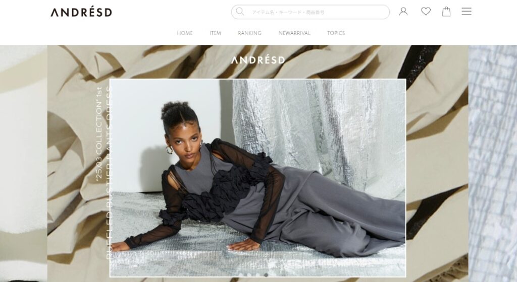 ANDRESD公式通販サイト トップページ