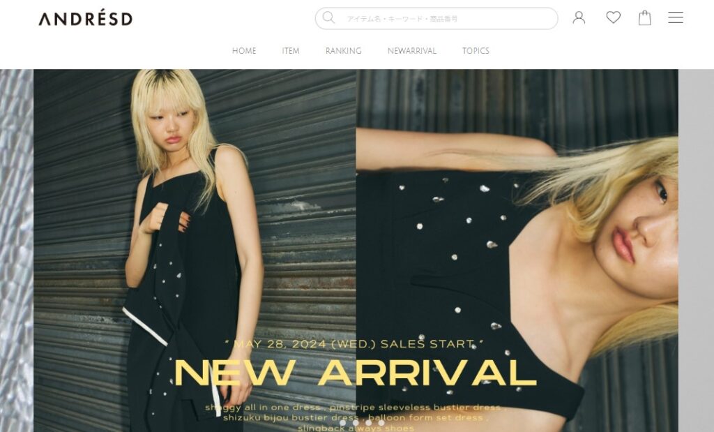 ANDRESD公式通販サイト トップページ