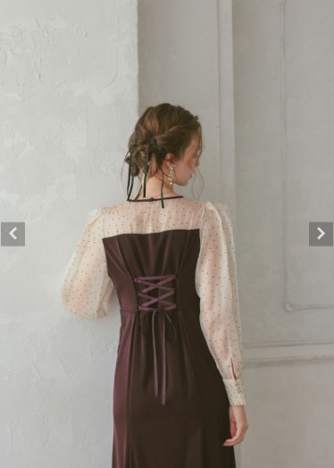 Dorry Doll ドットスリーブマーメイドドレス 後ろ姿