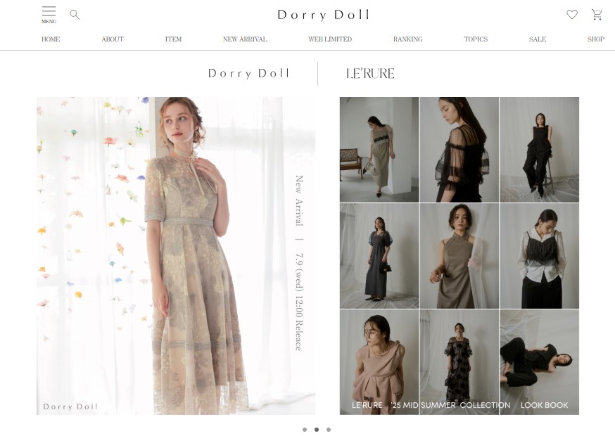 Dorry Doll 公式通販サイト トップページ