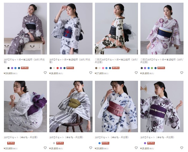 PourVous 浴衣売れ筋ランキング