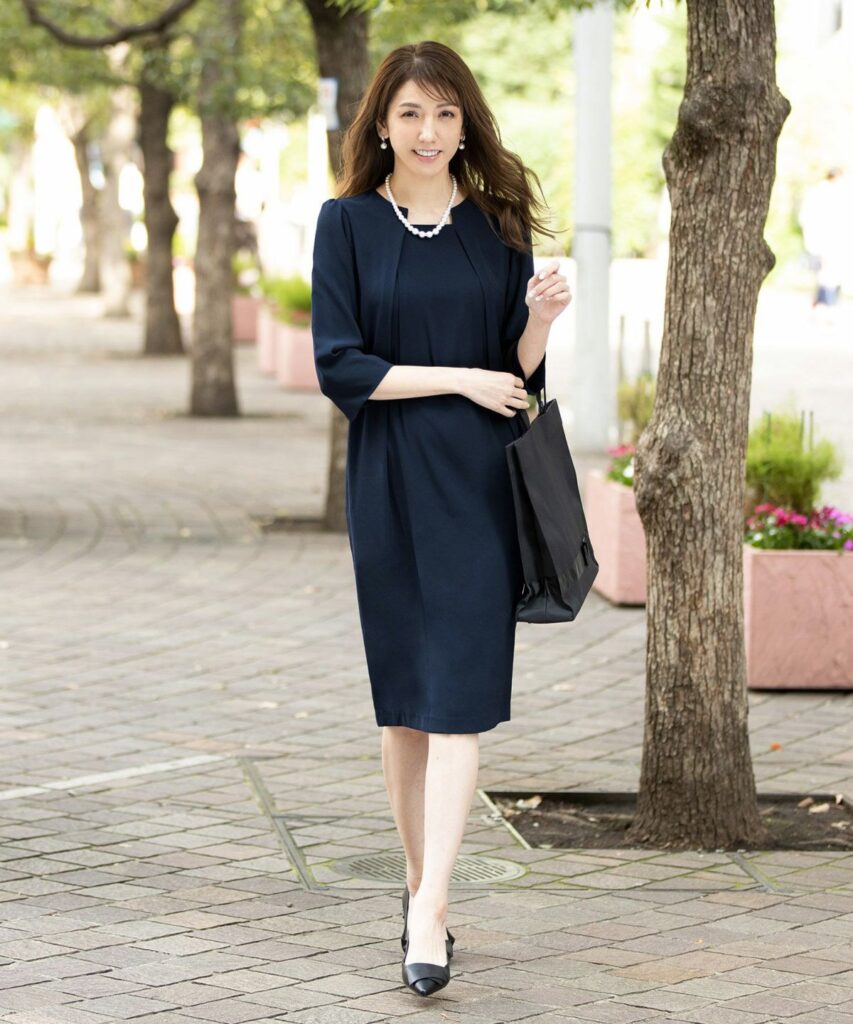 Flolia セットアップ風トロンプルイユセレモニーワンピース②